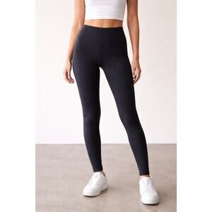 Laura Scott Womens Black Pull-On Leggings L/G Cotton Spandex Pants